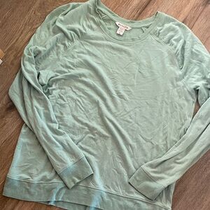 Athleta seafoam green mint L large sweatshirt top shirt mindset pacific